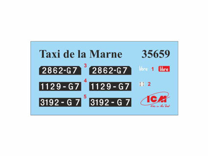ICM 1/35 Battle of the Marne (1914) Taxi Car with French Infantry 35660