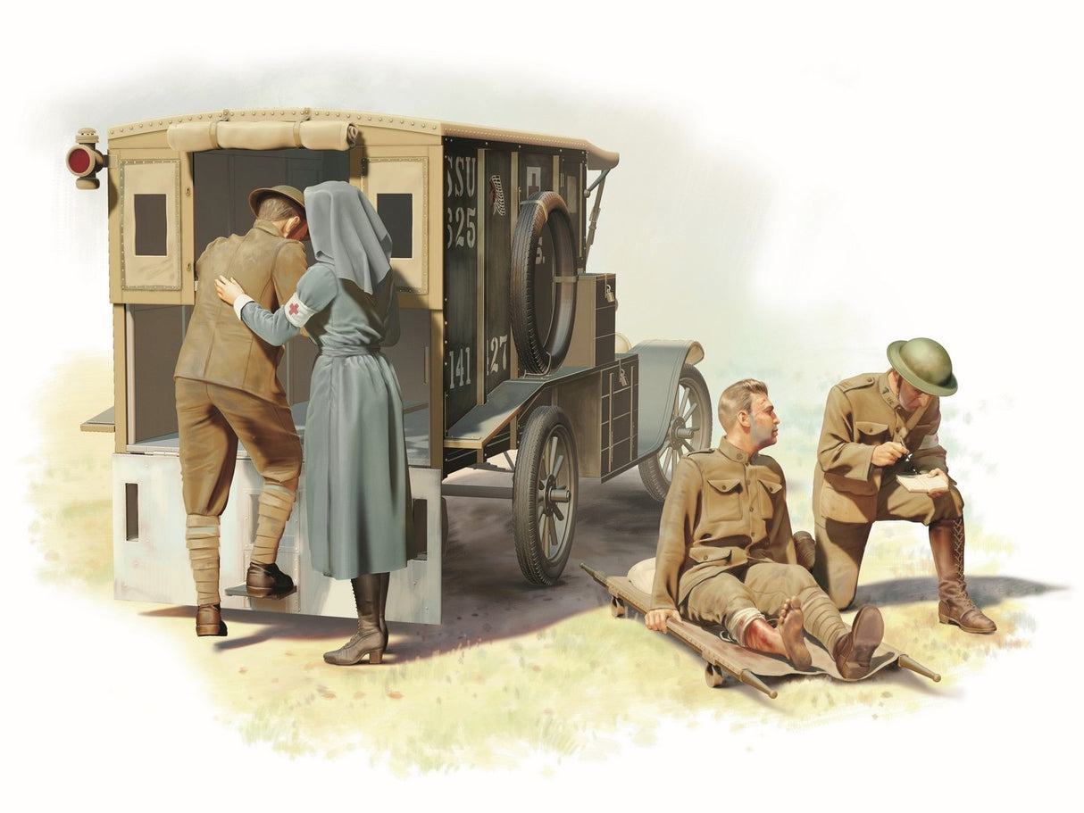 Model T 1917 Ambulance with US Medical Personnel