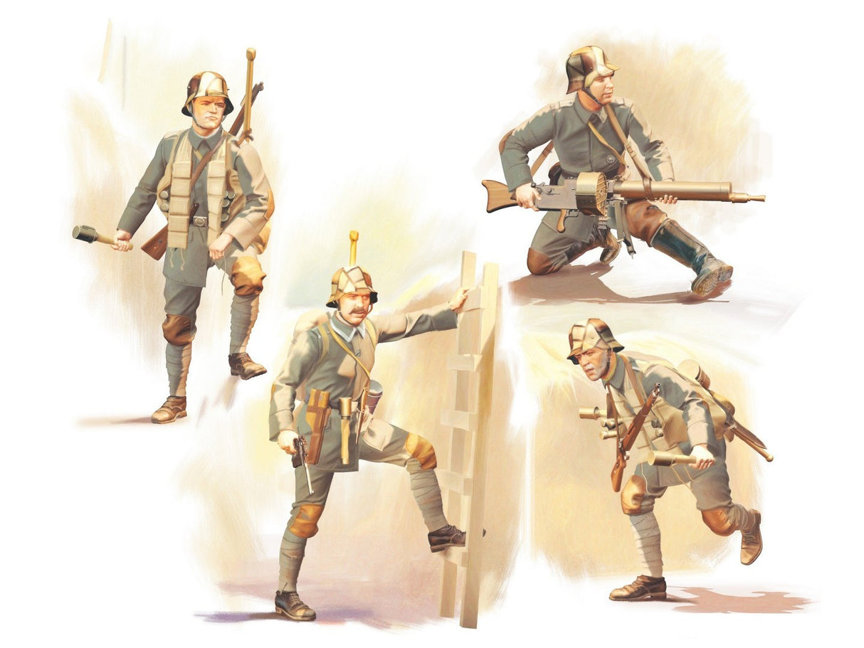 German Sturmtruppen (1918) 4 Figures