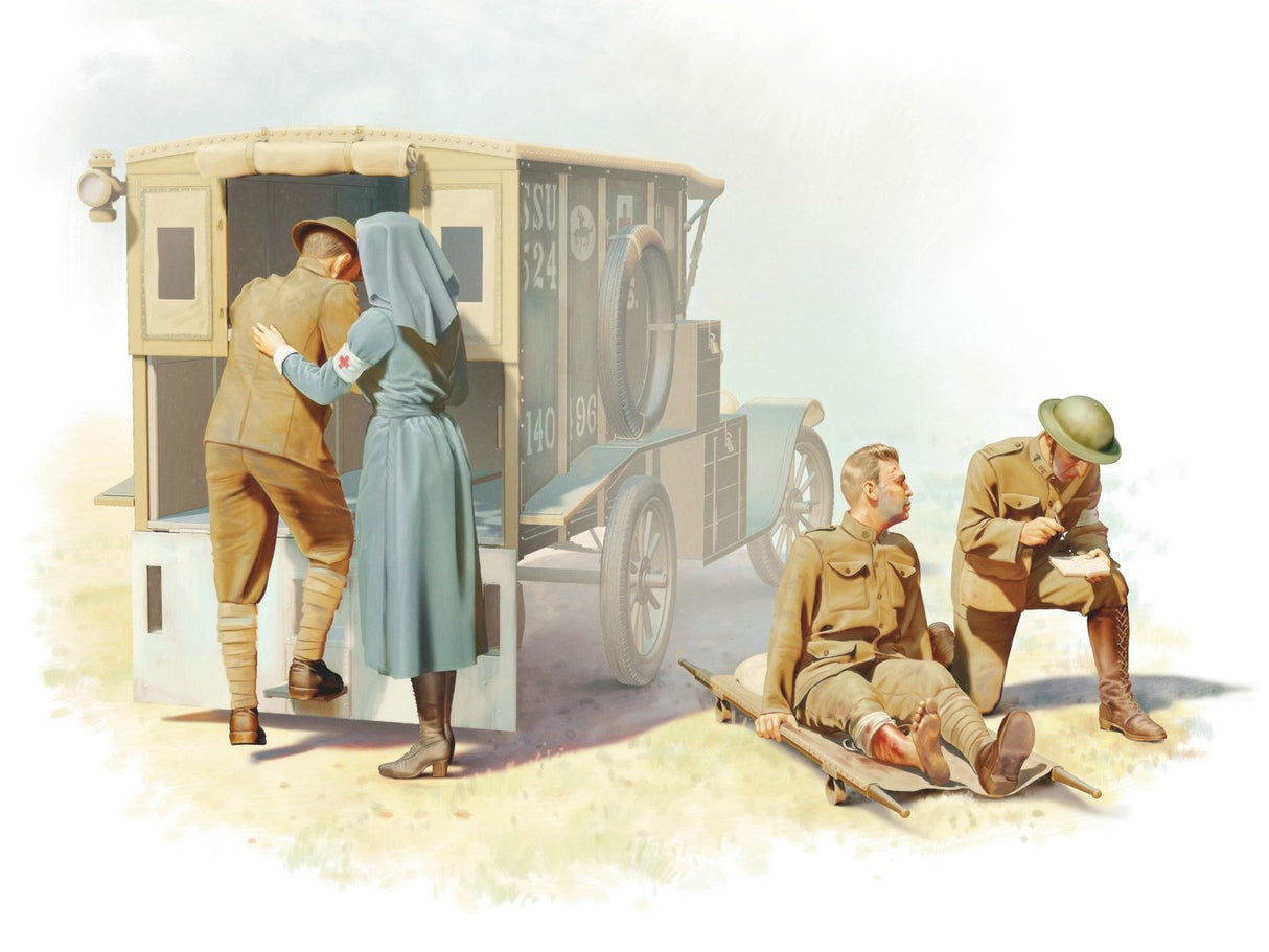 WWI U.S. Medical Personnel 4 Figures