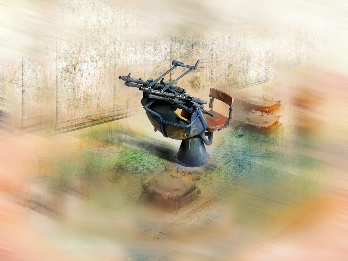 Zwillingssockel 36 WWII German Anti-Aircraft Machihe Gun Mount