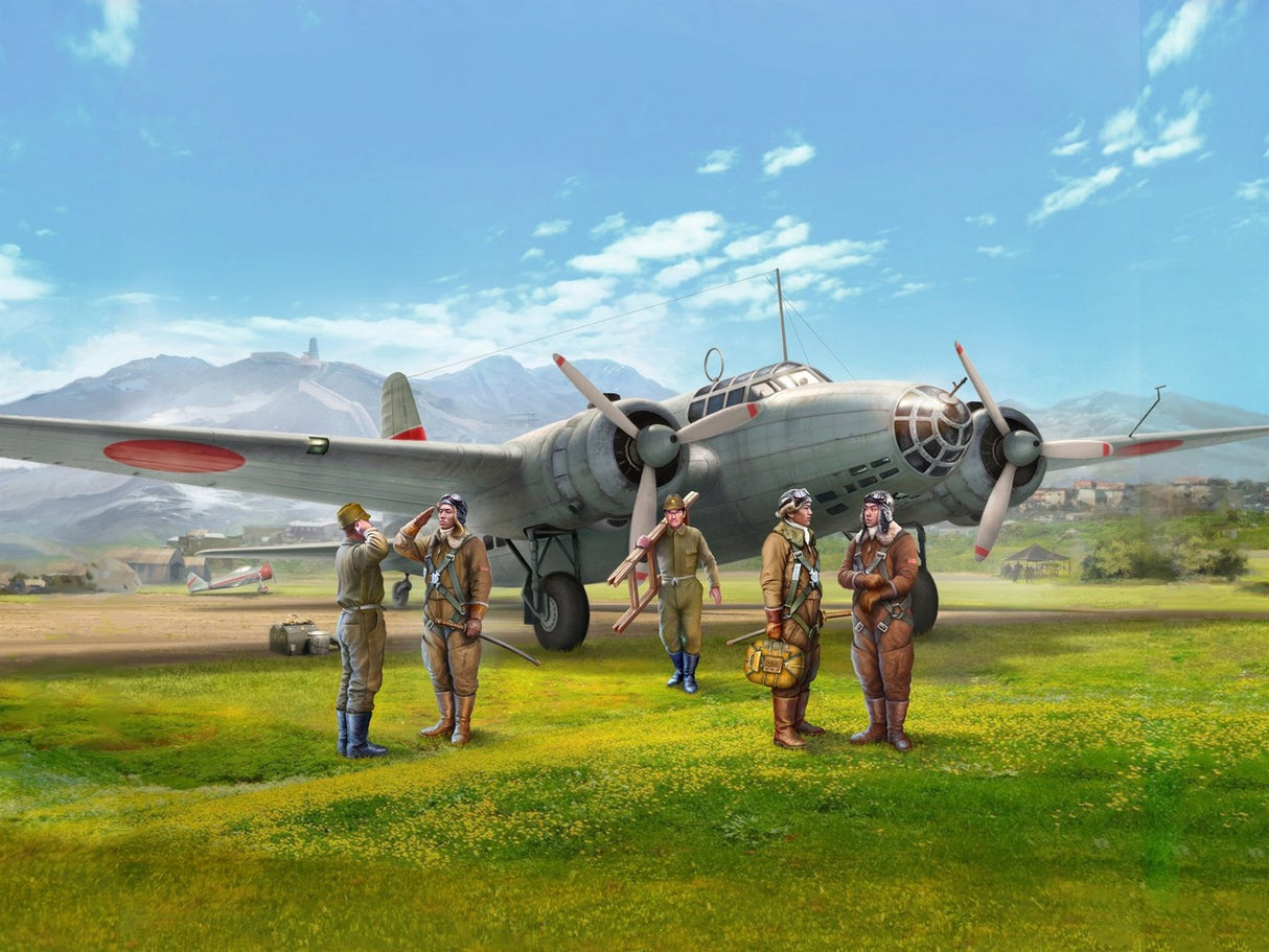 Ki-21-Ib Sally with Japanese Pilots & Ground Personnel (5 Figures)