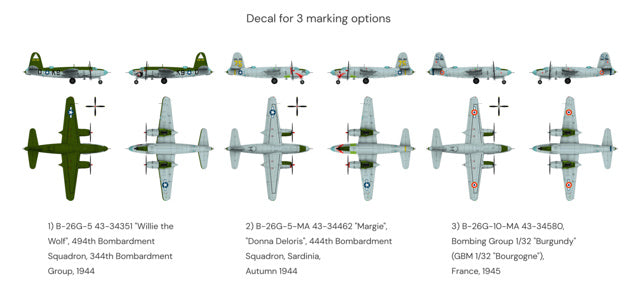 ICM 1/48 B-26G Marauder WWII American/French Bomber Kit 48323