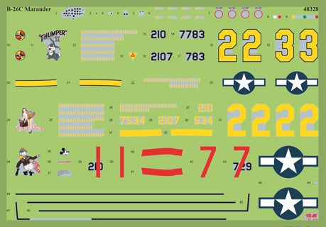 ICM 1/48 Conquerors of Europes Sky (Set of 3 Aircraft-Set includes P51 Mustang/Spitfire/and B-26 Marauder) ICM48324