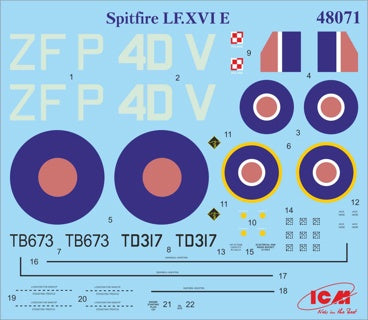 ICM 1/48 Conquerors of Europes Sky (Set of 3 Aircraft-Set includes P51 Mustang/Spitfire/and B-26 Marauder) ICM48324