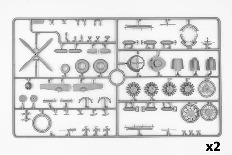 ICM 1/48 Conquerors of Europes Sky (Set of 3 Aircraft-Set includes P51 Mustang/Spitfire/and B-26 Marauder) ICM48324