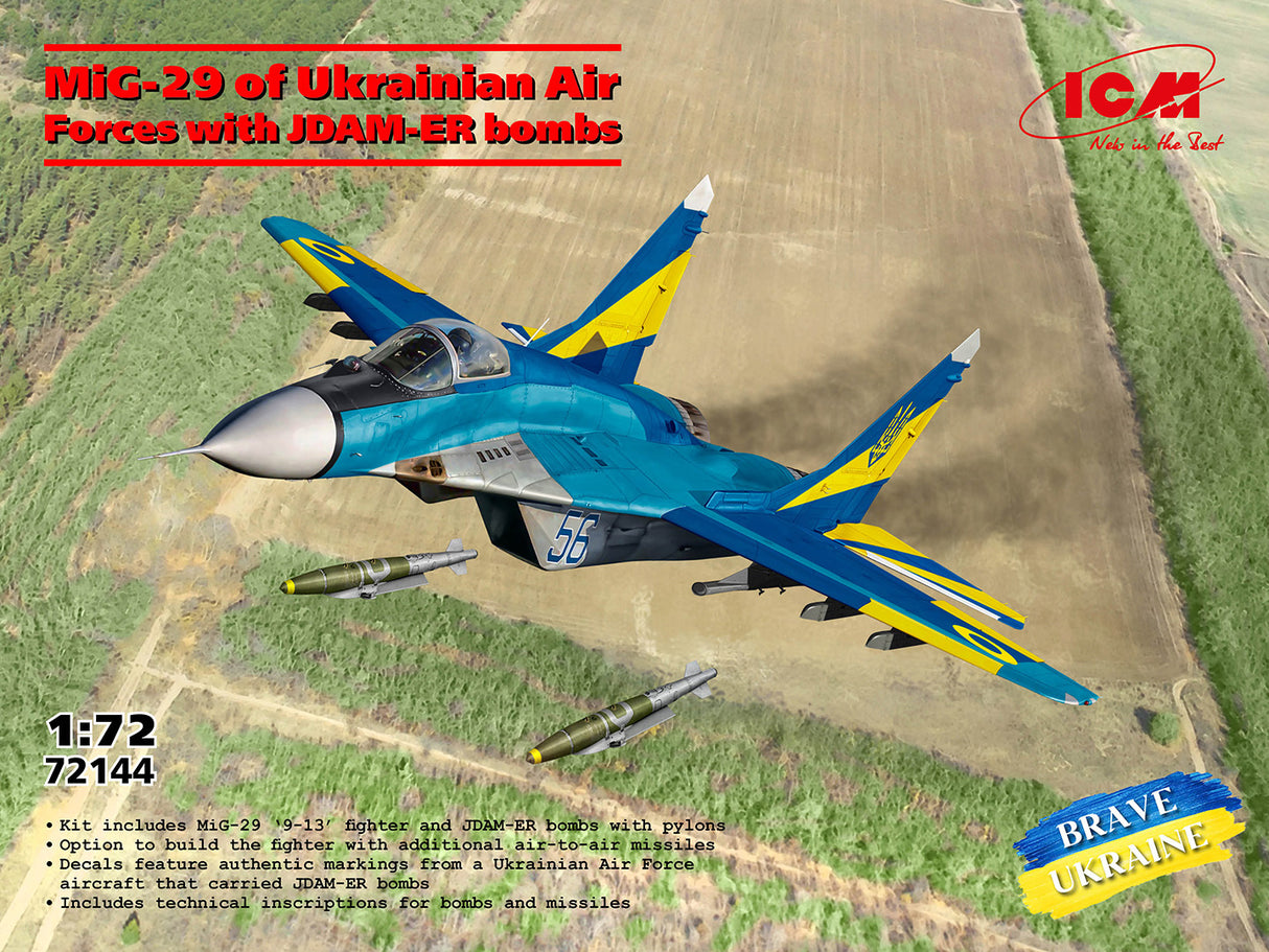 ICM 1/72 MiG-29 of Ukrainian Air Forces with JDAM-ER Bombs