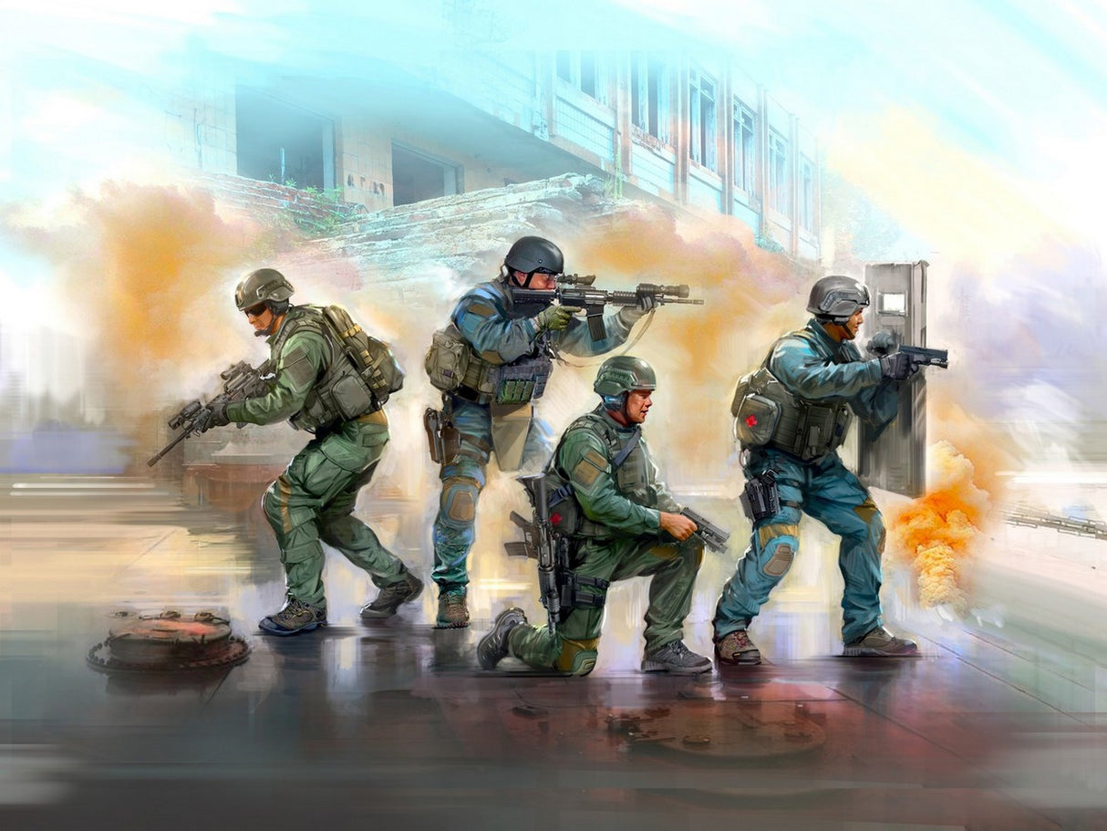 S.W.A.T. Team with 4 Figures