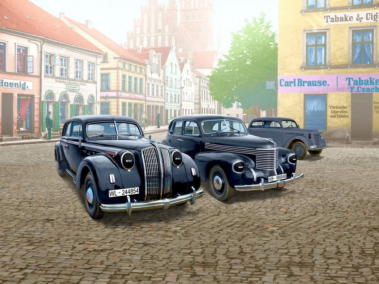 Wehrmacht Personnel Cars Kadett K38 Saloon Kapitan Saloon Admiral Saloon (Set of 3)