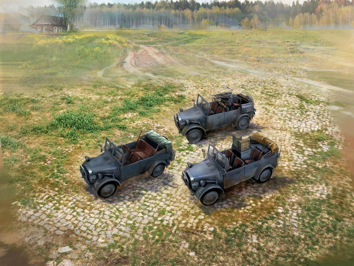 WWII Wehrmacht le.gl.Einheitz-Pkw Cars (Set of 3)