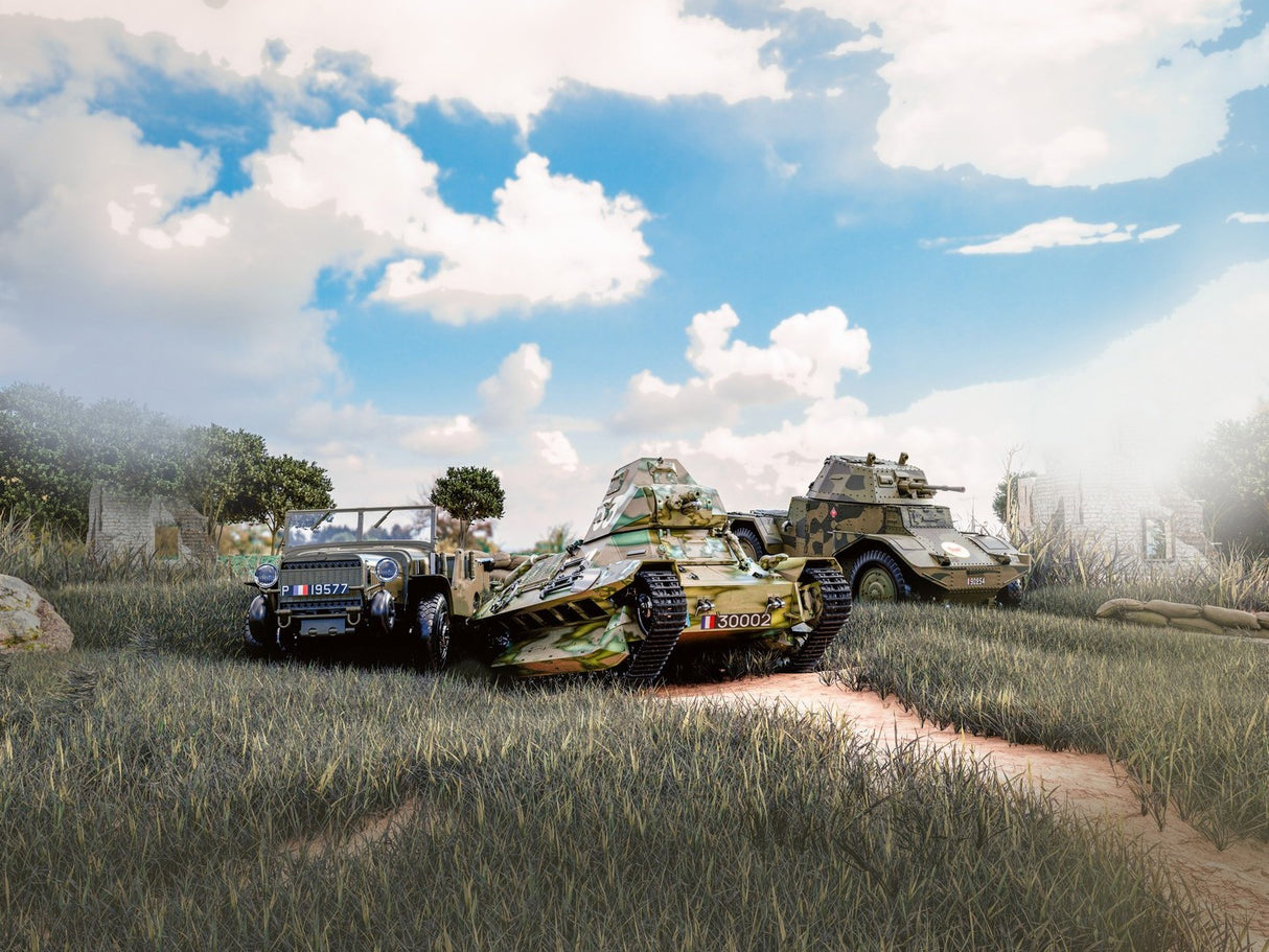 Battle of France Spring 1940 with French Combat Vehicles (Set of 3)