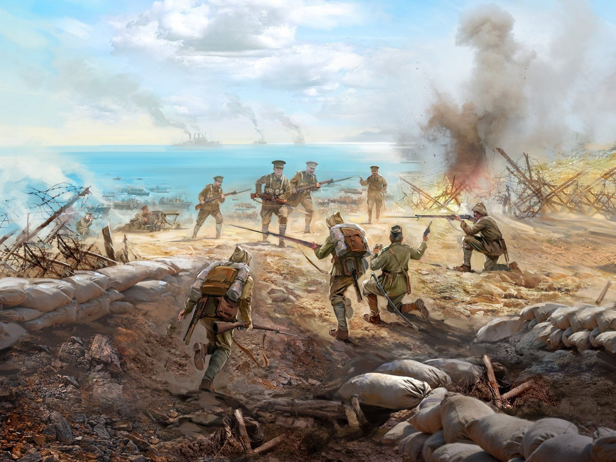 Dardanelles Campaign 1915 (WWI British Infantry WWI British Vickers MG Crew WWI Turkish Infantry)