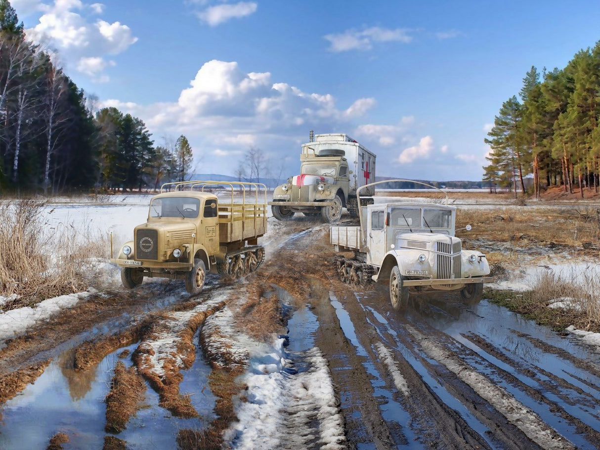 Wehrmacht Maultiers Sd.Kfz.3b V3000S/SSM with Shelter KHD S3000/SS M (Set of 3)