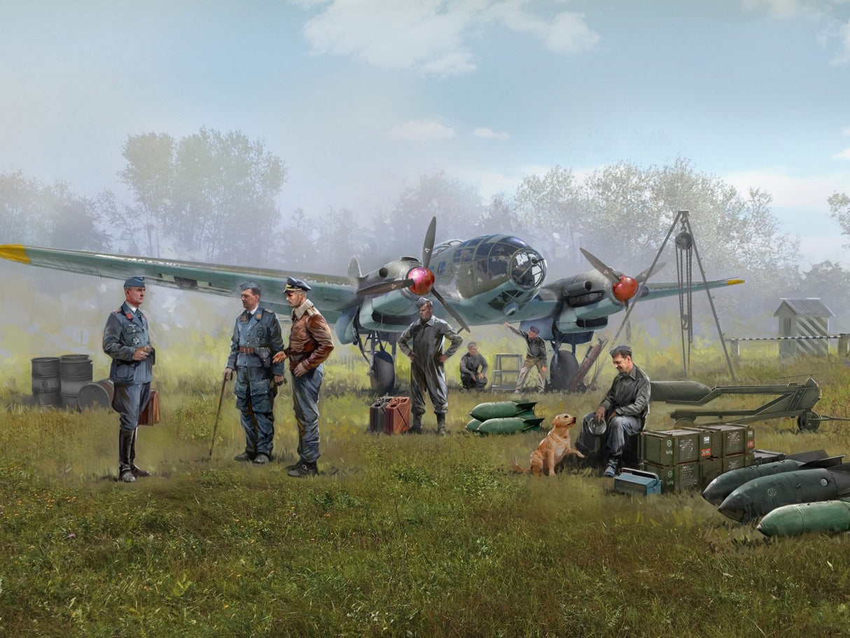 Airfield of the Luftwaffe Bomber Group (He 111H-3 Luftwaffe Ground Personnel Airfield Equipment)