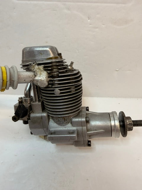 Enya 46-4C 7.5cc Four-Stroke Glow R/C Aircraft Engine – Japan SECOND HAND - manifold welded to cylinder head valves stuck (Box 161)