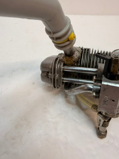 Enya 46-4C 7.5cc Four-Stroke Glow R/C Aircraft Engine – Japan SECOND HAND - manifold welded to cylinder head valves stuck (Box 161)