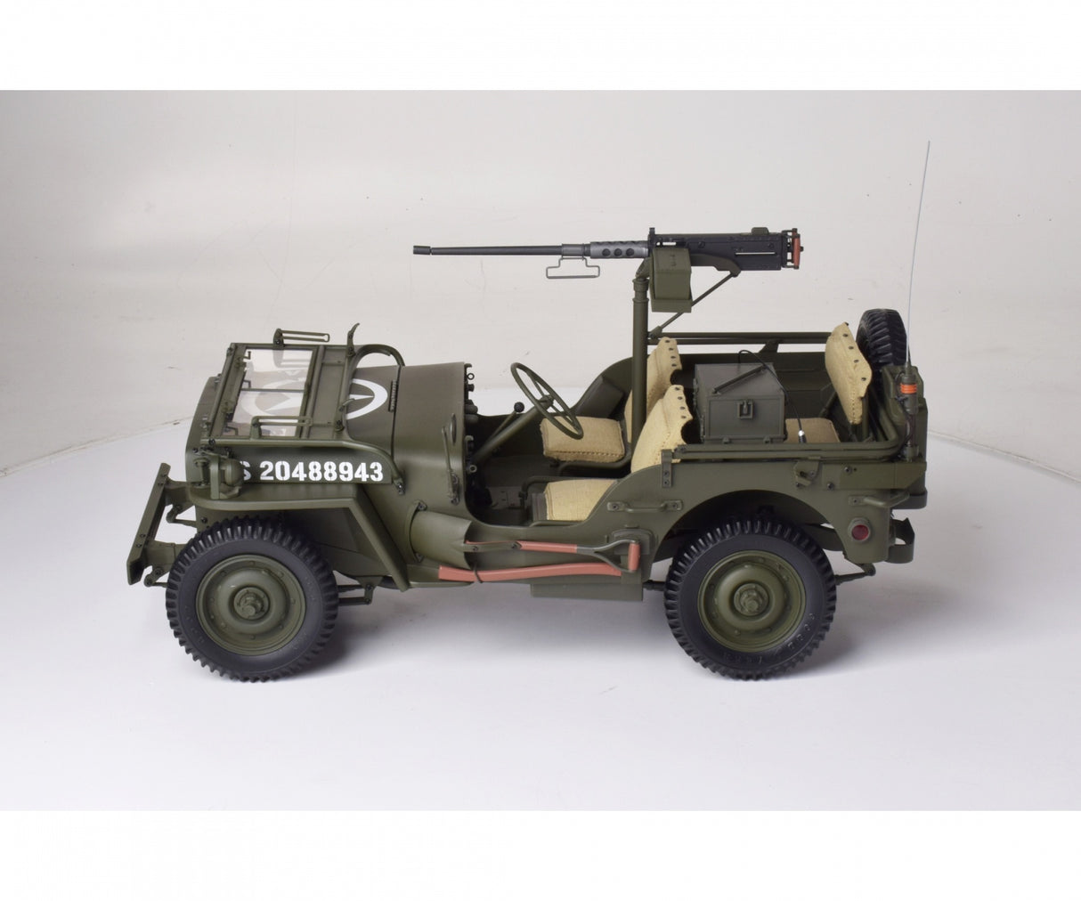 ISO Willys Jeep with trailer and accessories 1/8 Full kits