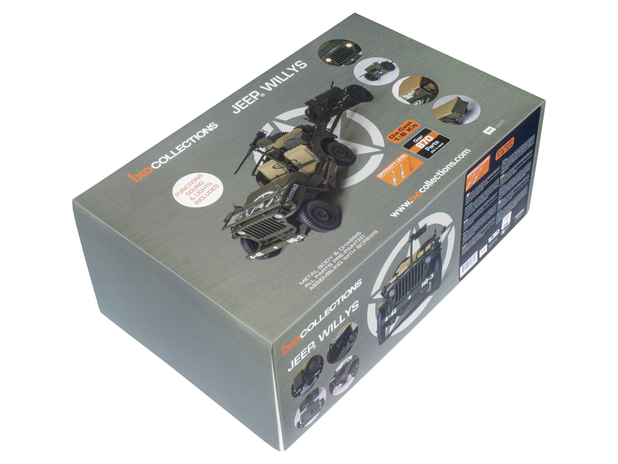 ISO Willys Jeep with trailer and accessories 1/8 Full kits