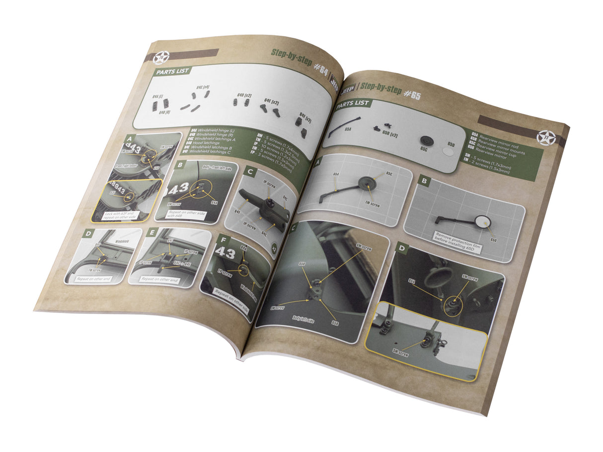 ISO Willys Jeep with trailer and accessories 1/8 Full kits