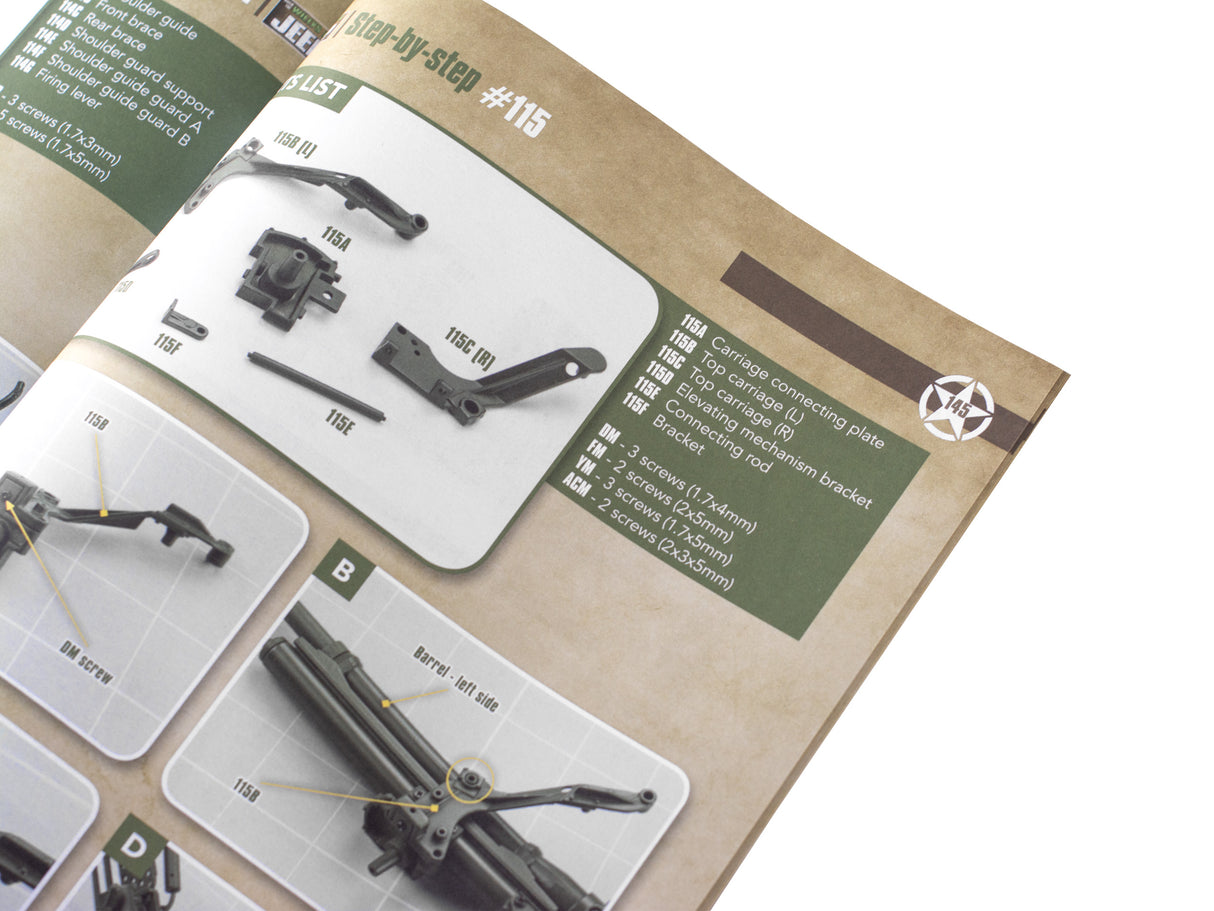 ISO Willys Jeep with trailer and accessories 1/8 Full kits