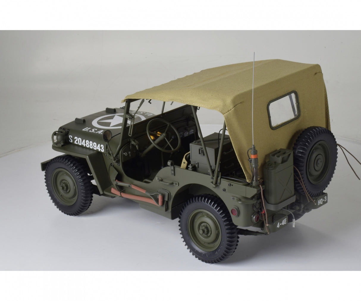 ISO Willys Jeep with trailer and accessories 1/8 Full kits