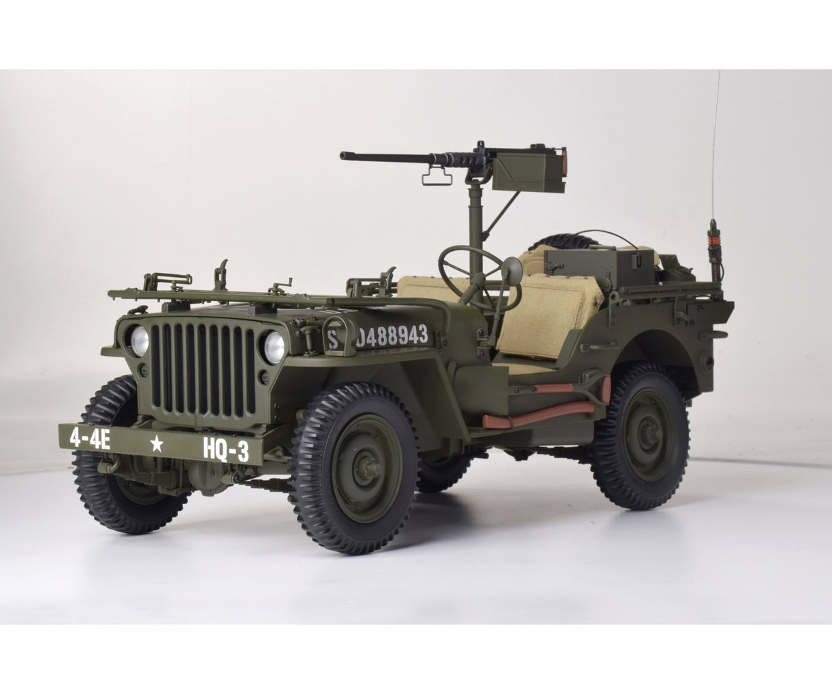 ISO Willys Jeep with trailer and accessories 1/8 Full kits