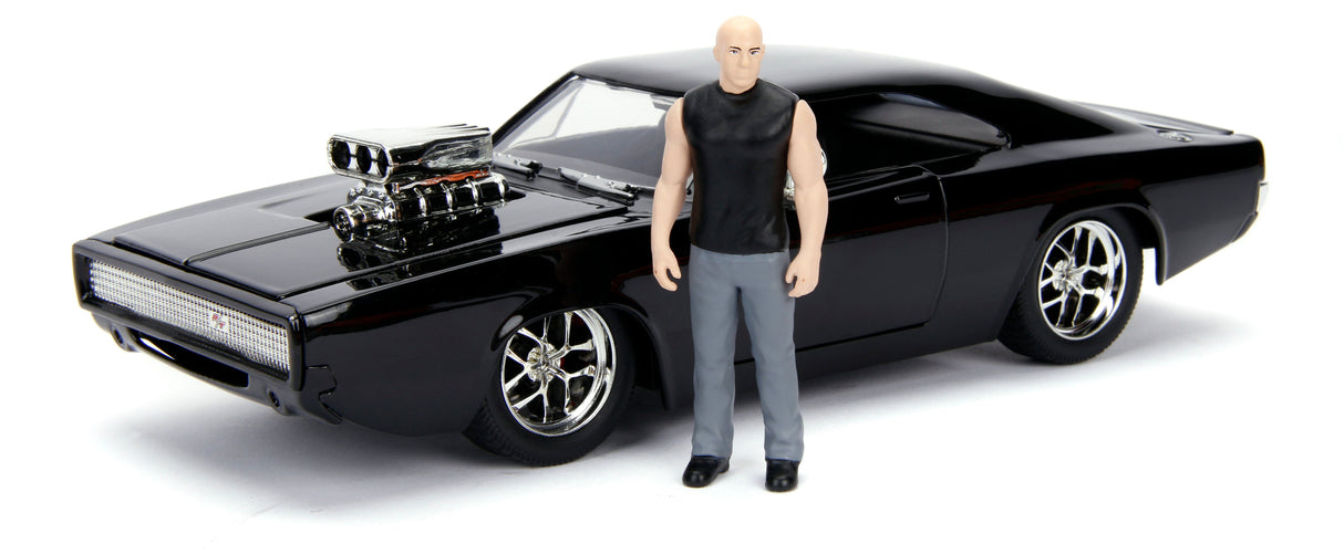 Jada Die Cast Collectables - 1:24 Fast and Furious 1970 Dodge Charger R/T with Dominic Toretto Figure