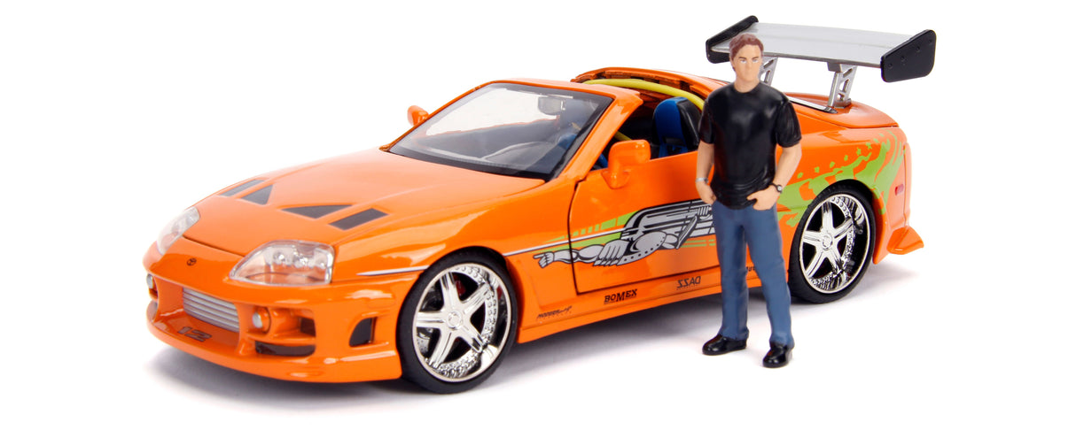 Jada Die Cast Collectables - 1:24 Fast and Furious 1994 Toyota Supra Mk IV with Brian OConner Figure