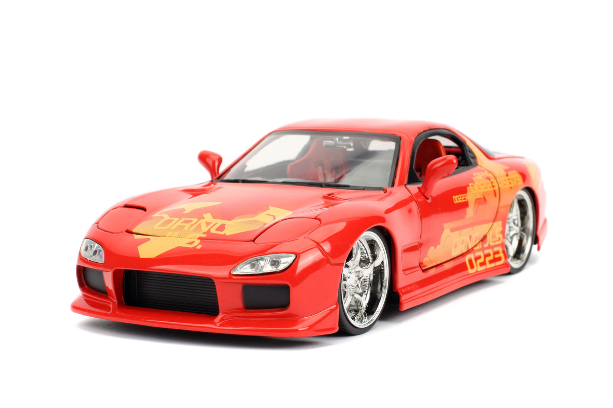 Jada Die Cast Collectables - 1:24 Fast and Furious Orange JLS Mazda RX-7