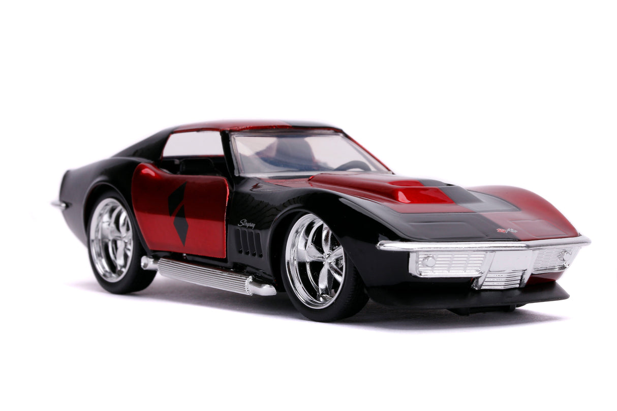 Jada Die Cast Collectables - 1:32 Hollywood Rides Harley Quinn Corvette