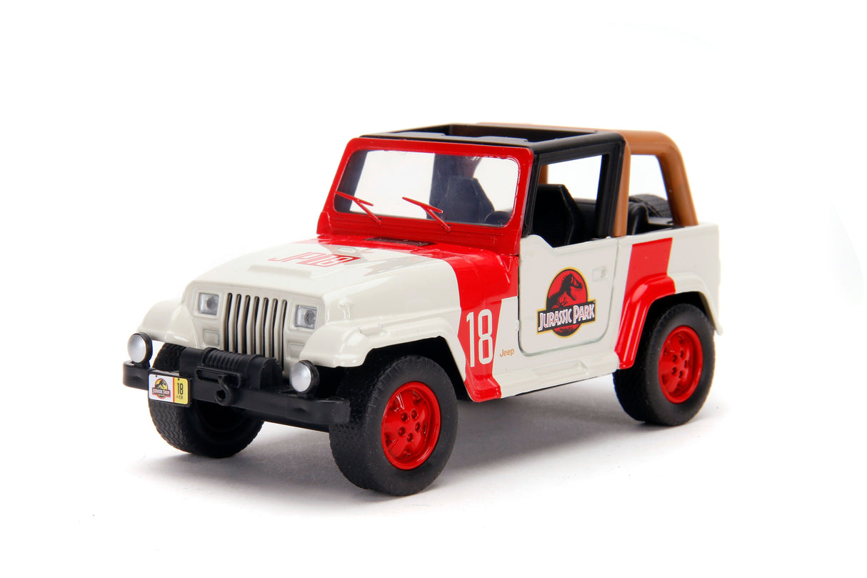 Jada Die Cast Collectables - 1:32 Jurassic Park 1992 Jeep Wrangler