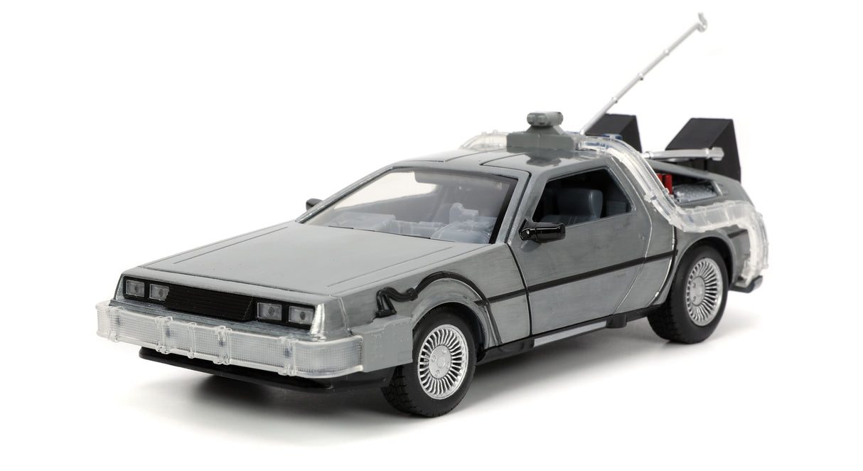 Jada Die Cast Collectables - 1:24 Back to the Future I DeLorean Time Machine with Hook