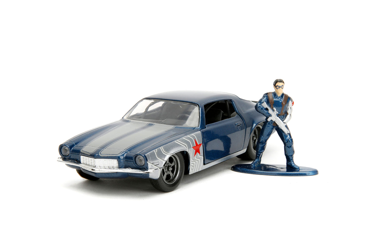Jada Die Cast Collectables - 1:32 Hollywood Rides 1973 Chevrolet Camaro With Winter Soldier Figure
