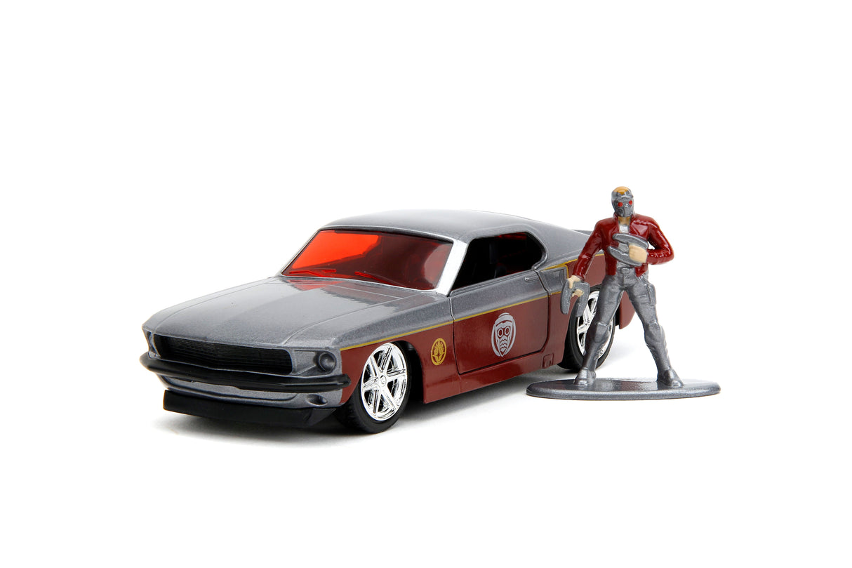 Jada Die Cast Collectables - 1:32 Hollywood Rides 1969 Ford Mustang Fastback With Star Lord Figure