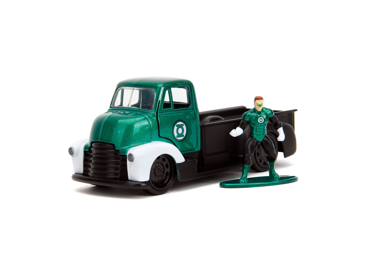 Jada Die Cast Collectables - 1:32 Hollywood Rides 1952 Chevy COE Pickup with Green Lantern Figure