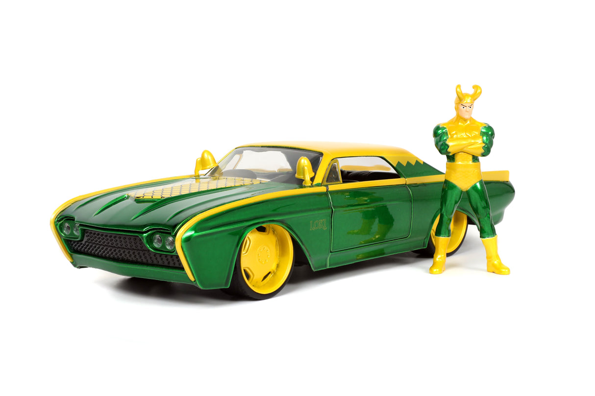 Jada Die Cast Collectables - 1:24 Hollywood Rides 1963 Ford Thunderbird with Loki Figure