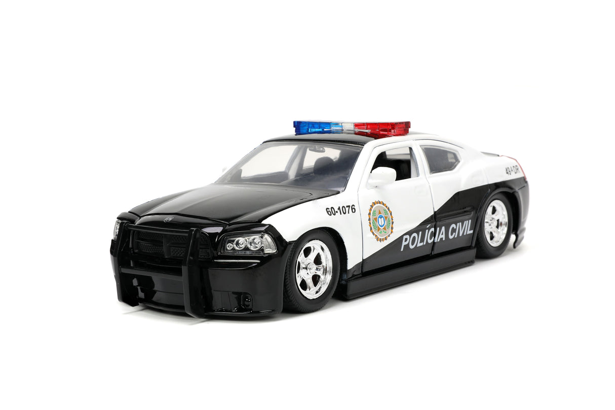 Jada Die Cast Collectables - 1:24 Fast and Furious F5 Dodge Charger Police Car