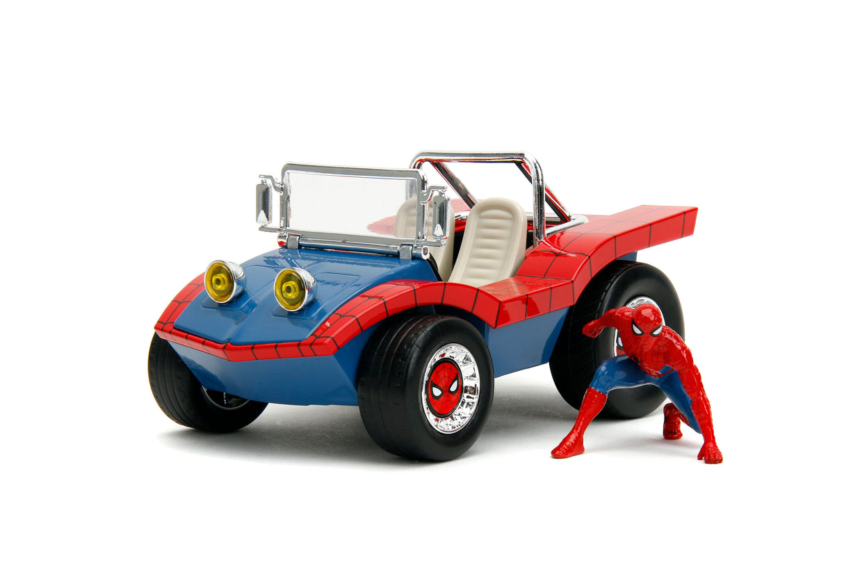 Jada Die Cast Collectables - 1:24 Hollywood Rides Beach Buggy with Spider-Man Figure