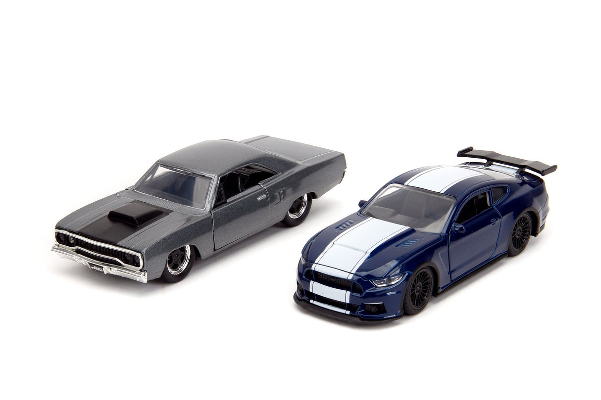 Jada Die Cast Collectables - 1:32 Fast and Furious Ford Mustang and Plymouth Road-Runner Set