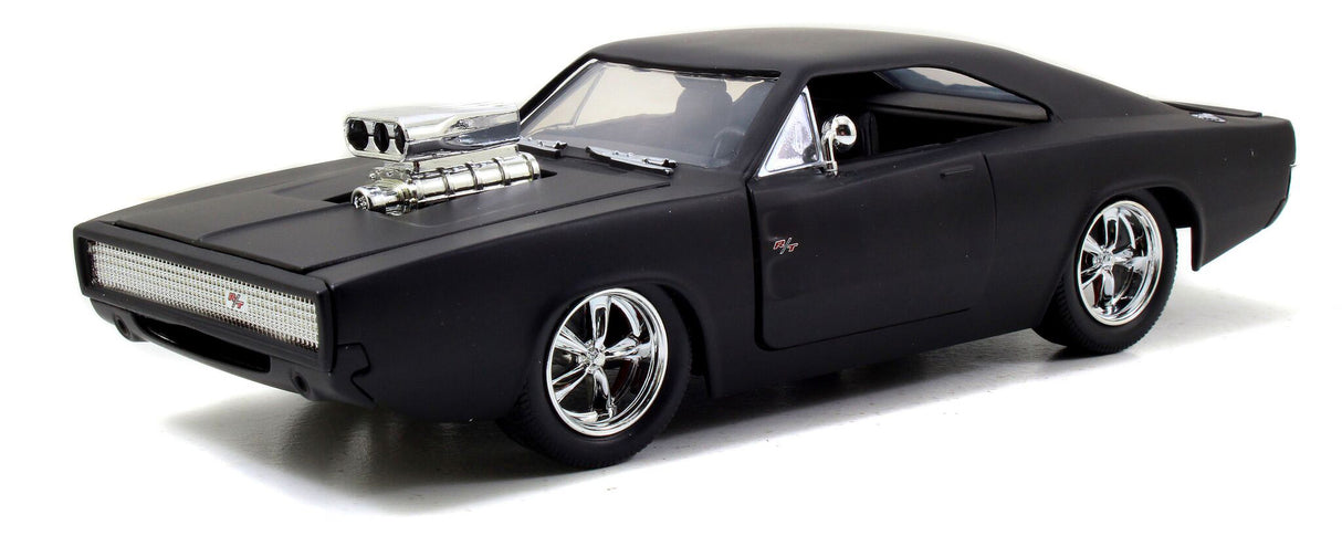Jada Die Cast Collectables - 1:24 Fast and Furious Doms Dodge Charger R/T - Flat Black