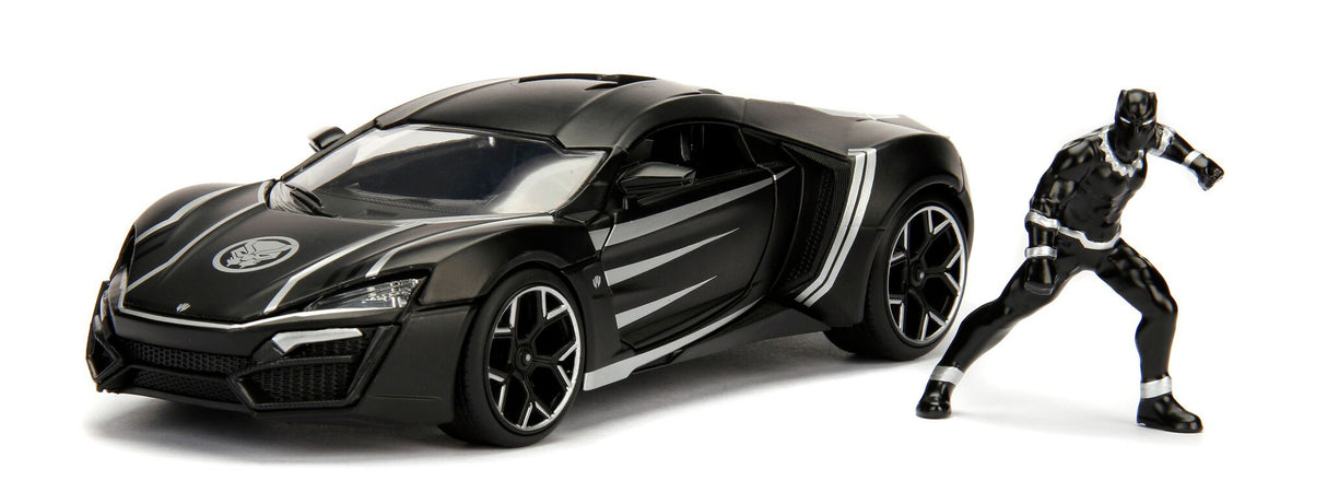 Jada Die Cast Collectables - 1:24 Hollywood Rides Lykan with Black Panther Figure