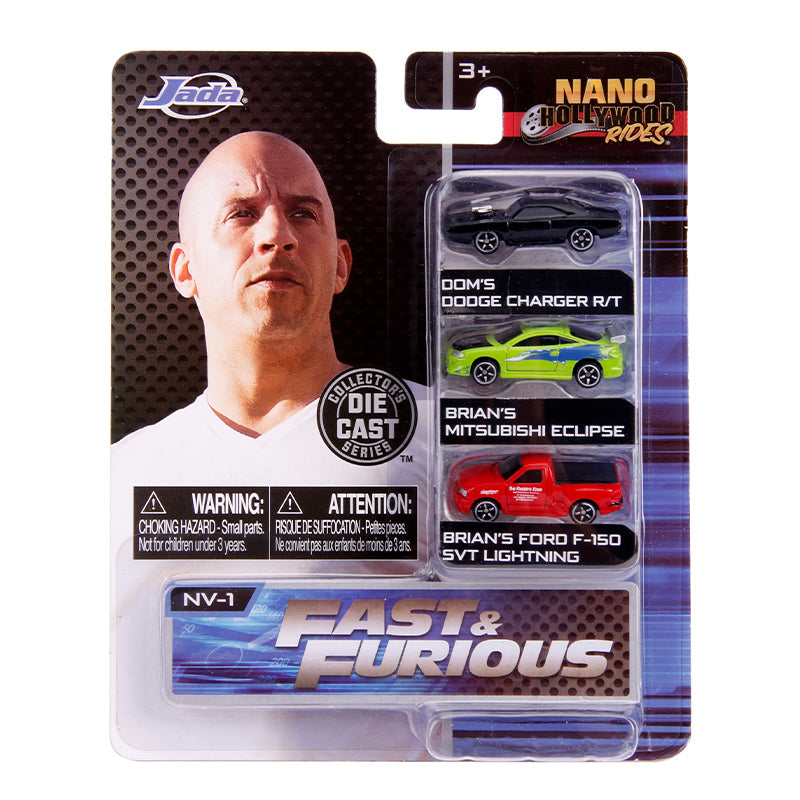 NANO Hollywood Rides Die Cast Collectables - NANO Hollywood Rides Fast and Furious Set #1