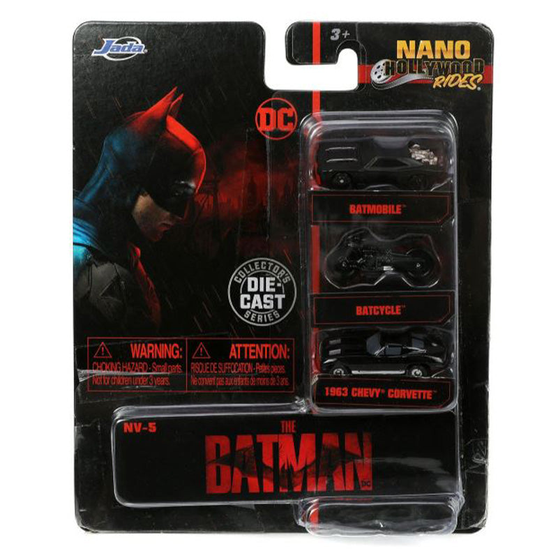 NANO Hollywood Rides Die Cast Collectables - NANO Hollywood Rides The Batman 3 Vehicle Set