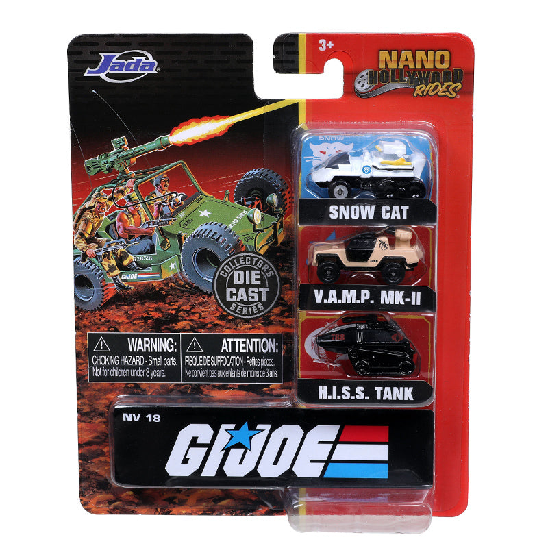 NANO Hollywood Rides Die Cast Collectables - NANO Hollywood Rides GI Joe 3 Vehicle Set