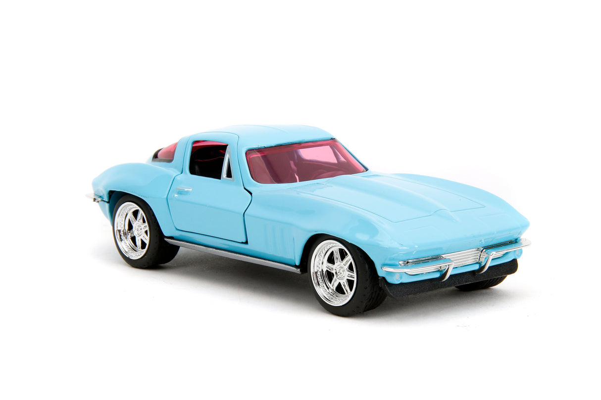 Jada Die Cast Collectables - 1:32 Pink Slips 1966 Chervolet Corvette - Glossy Blue