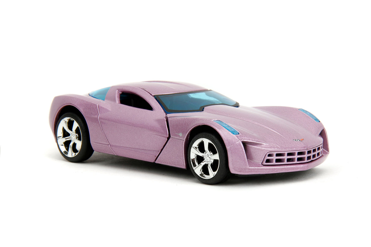 Jada Die Cast Collectables - 1:32 Pink Slips 2009 Corvette Stingray Concept - Metallic Pink