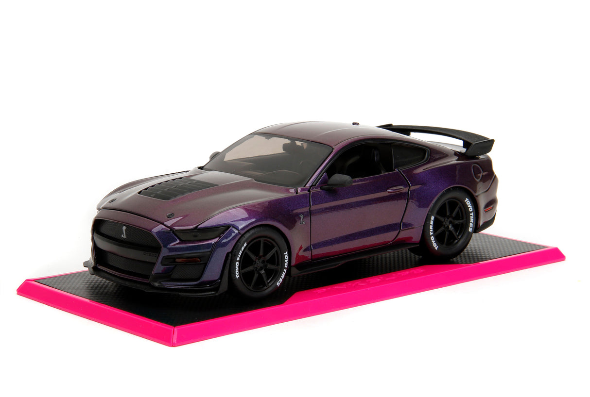 Jada Die Cast Collectables - 1:24 Pink Slips 2020 Mustang Shelby GT500 - Chamelon Blue Purple