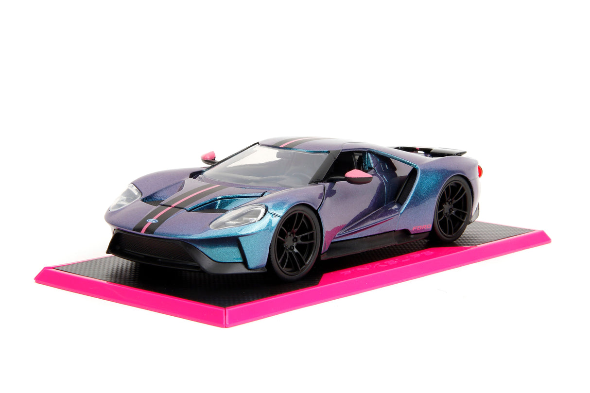 Jada Die Cast Collectables - 1:24 Pink Slips 2017 Ford GT - Chameleon Candy Blue