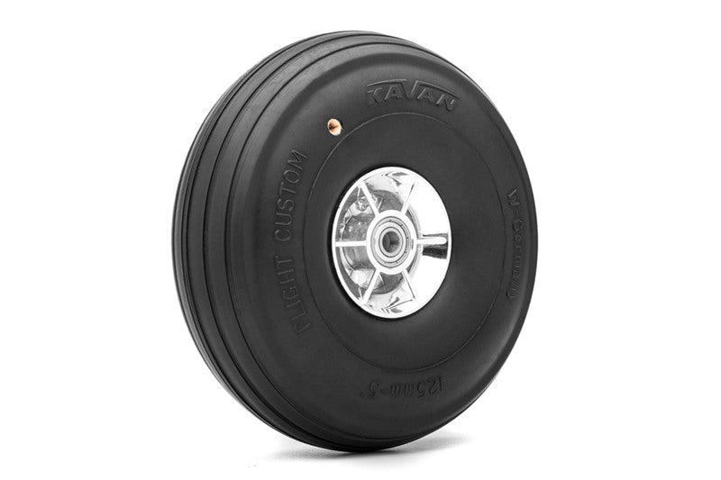 Kavan Super Light Wheel with fitted ballraces and valve - 125mm - Single Wheel
