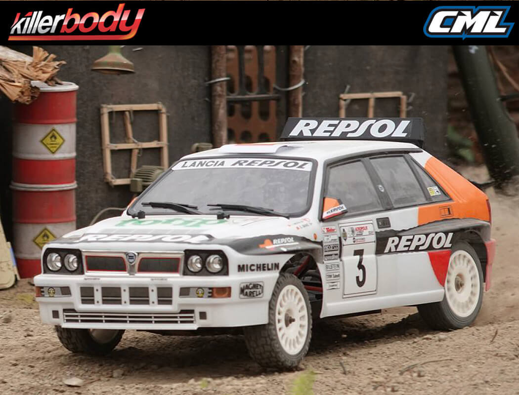 KILLERBODY RTR LANCIA DELTA REPSOL 1993 RALLY KIT ON VENUS CHASSIS - PRE ORDER ONLY - EXPECTED SHORTLY